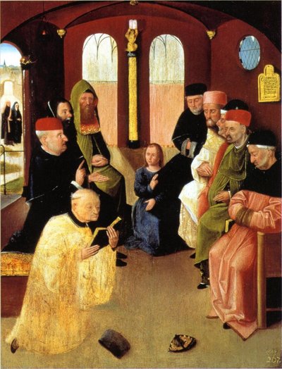 La dispute du Christ avec les docteurs dans le temple (après restauration) - Hieronymus Bosch